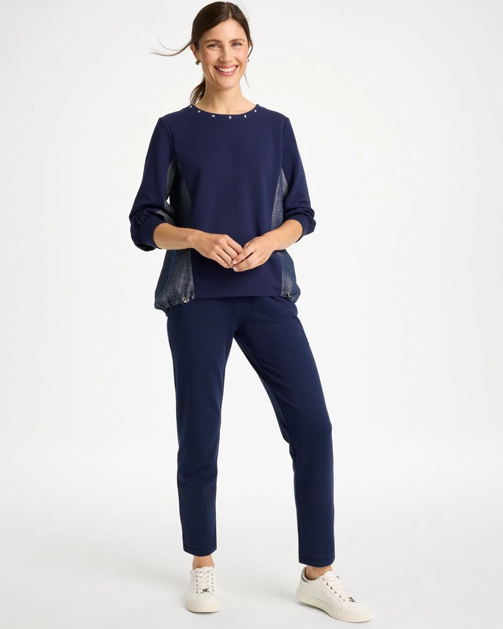 Zenergy® French Terry Pull-On Ankle Pants | Chico's